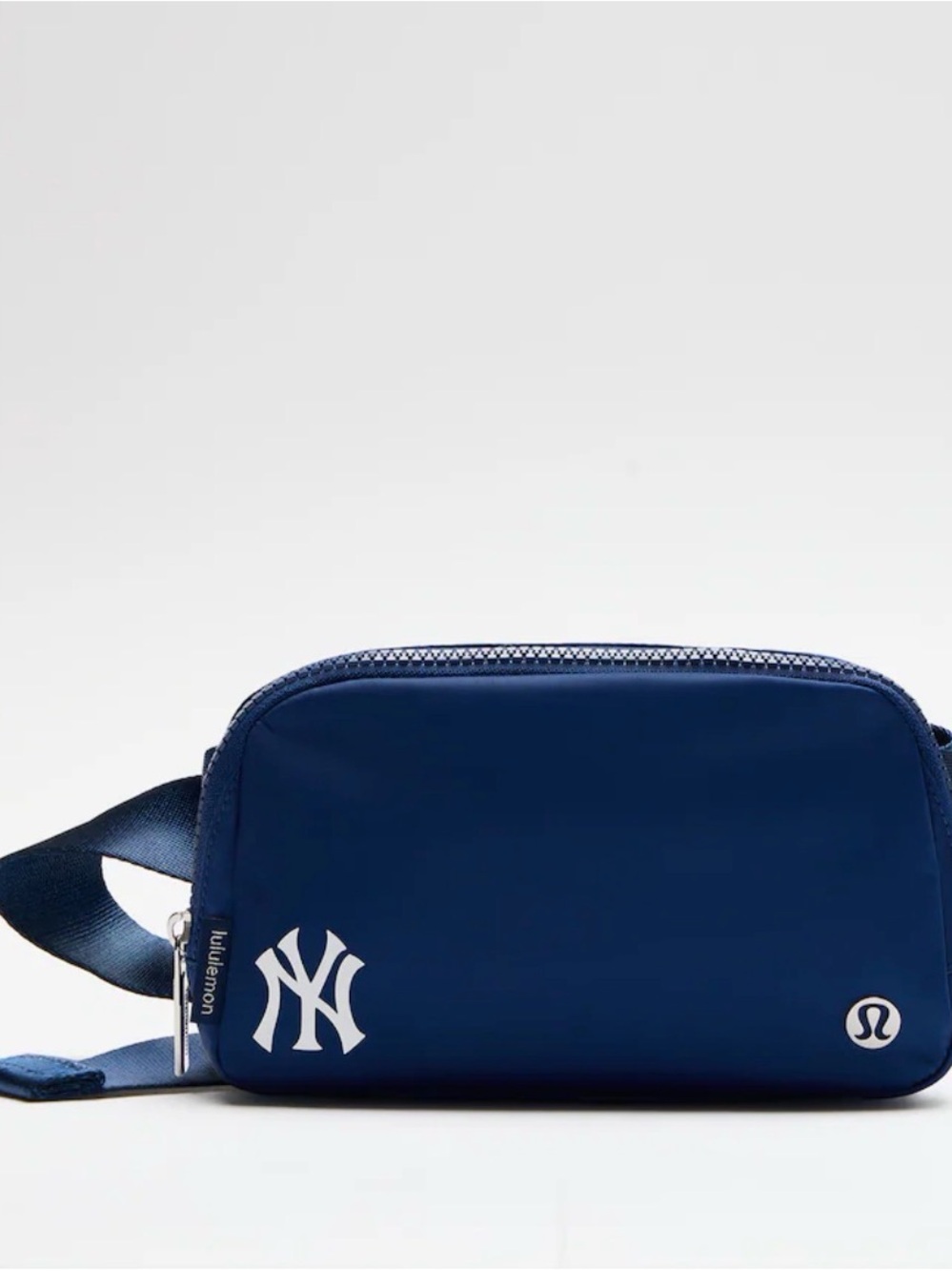 lululemon athletica Navy Belt Bag with White Logos